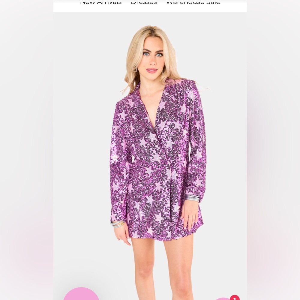 Buddy Love Glittering Purple Wrap Dress